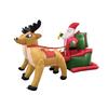 LED Weihnachts aufblasbares Rentierschlitten mit Weihnachtsmann Ornament Dekoration