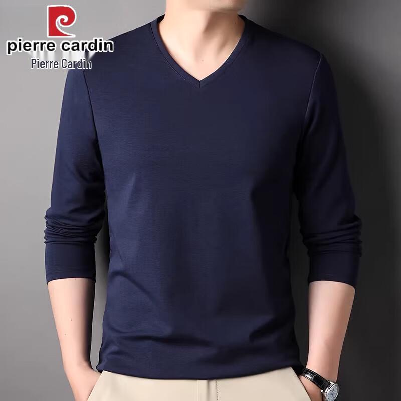 Pierre Cardin Men's V-Neck Long Sleeve T-Shirt