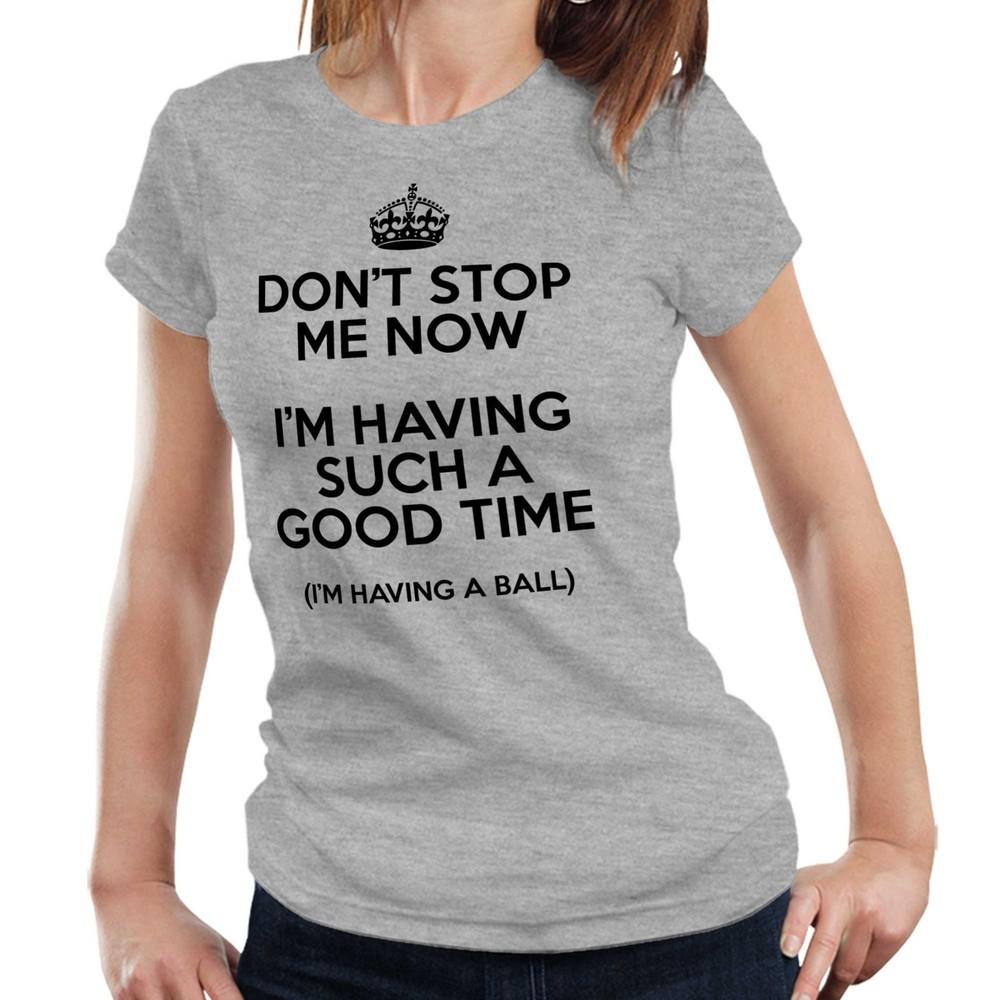 Music Lyrics TShirt Freddie Mercury Dont Stop Me Now Funny Ladies Tee