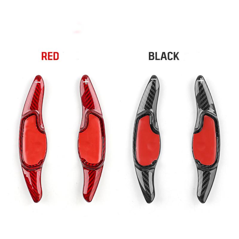 For Hyundai Tucson NX4 2025 2026 Black Red Real Carbon Fiber Steering Wheel Shift Paddle Shifter Extension Accessories