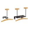 Suporte de Parede Premium de Alumínio e Madeira de Bambu para Capacetes Armazenamento de Equipamentos de Bicicleta na Garagem ou em Casa