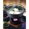 Ishigaki Irori Pot, Black, 16cm, with Wooden Lid, Stovetop Set, Gas/IH Compatible, Cast Iron, Product Number: 3983