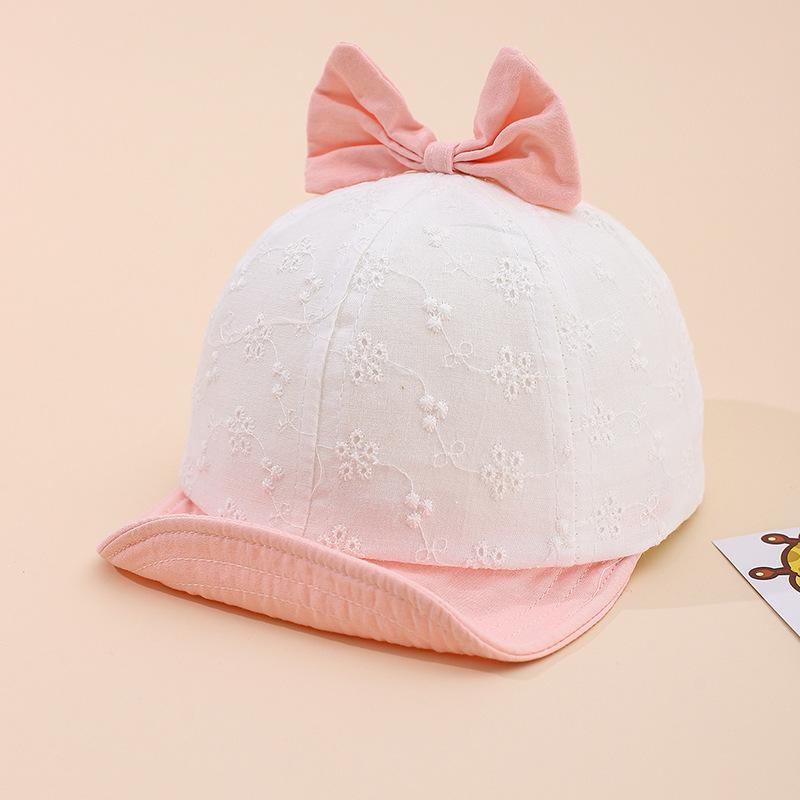 New Arrival: Baby Girl Soft Brim Adjustable Sun Hat - Versatile, Sweet Princess Duckbill Cap