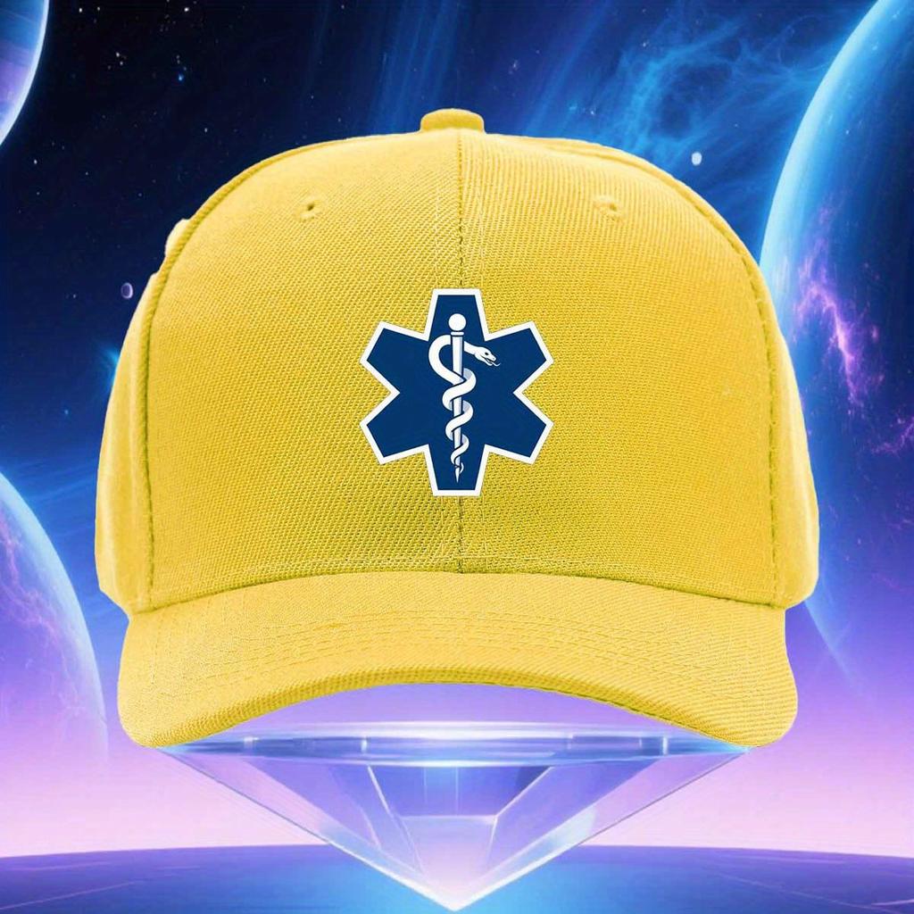 Adjustable Baseball Cap Featuring The Star of Life Designed for EMS EMT And Paramedics