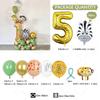 58pcs Wild Jungle Party Theme Gold Number 1-9 Balloon Garland Kit Birthday Baby Shower Gender Reveal Party Supplies Decorations