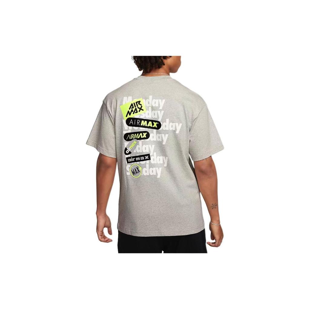 Nike Ss24 Air Max Day Series Loose Fit Crew Neck Short Sleeve T-Shirt Men Tops Gray FZ7619-050