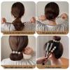 Koreanische Perlenblütenblatt Hochsteckfrisur Werkzeug - Elegantes Retro Flecht- & Messy Bun Haarstyling-Accessoire
