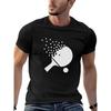 Europäische Größen Herren Tischtennis Muster T-Shirt - Atmungsaktives Feuchtigkeitsableitendes Kurzarm Rundhals Lässiges Sommer T-Shirt mit Cricket Druck