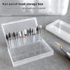 20/24 Holes Nail Drill Bits Storage Box Nail Grinding Head Holder Stand Display Cleanser Dustproof Cutter Manicure Organizer