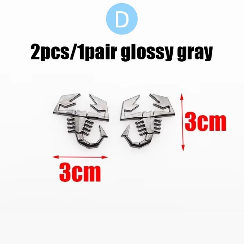 3D Abarth scorpion metal Car Fender side logo Rear Bumper tail door trunk car rear Emblem sticker styling Accessories
