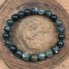 8mm Natural Moss Agate Gemstone Beads Jewelry Handmade Green Stone Bracelet 7.5" For Good-Luck RBB-56