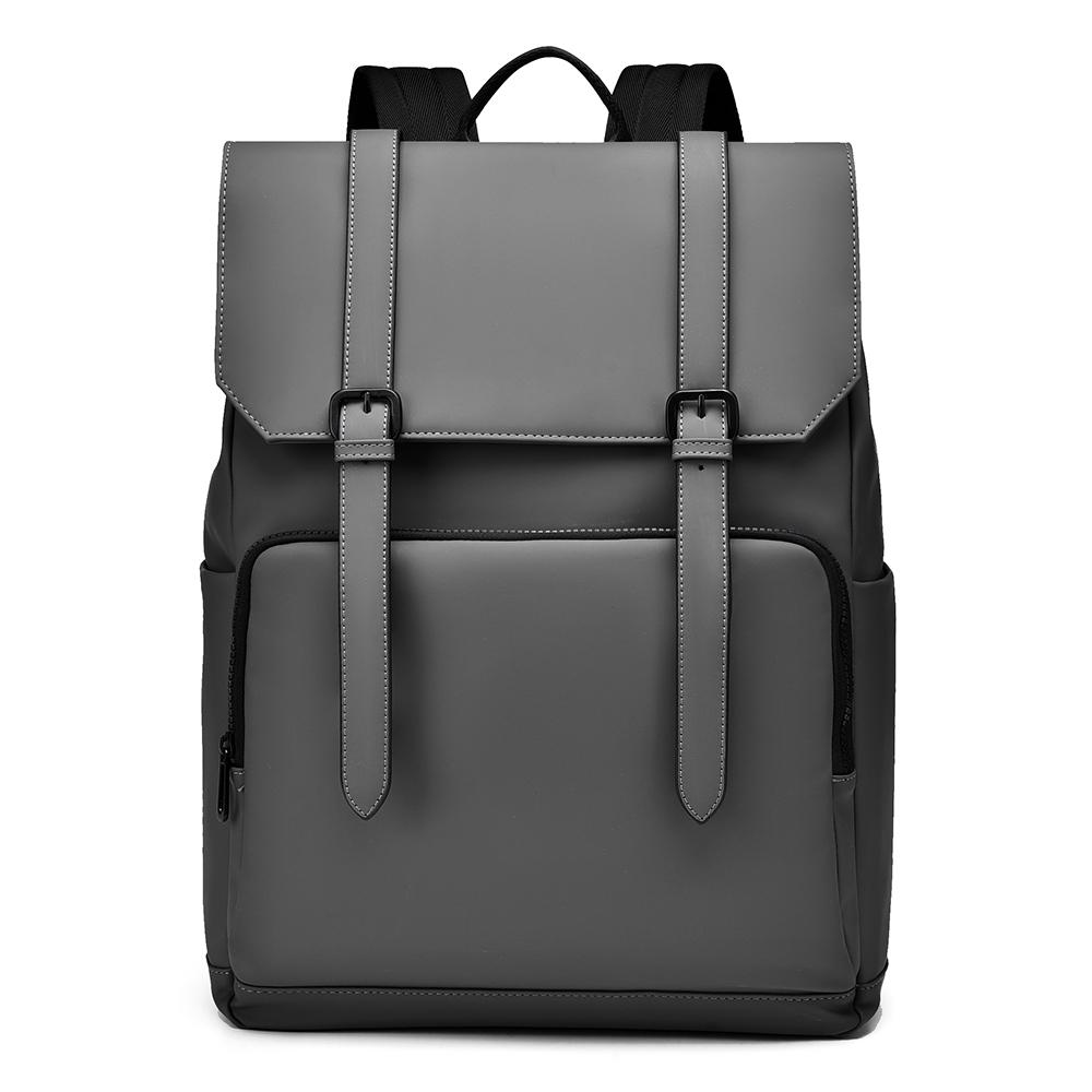 Large Capacity Commuter Backpack Men's Business Solid Color Backpack