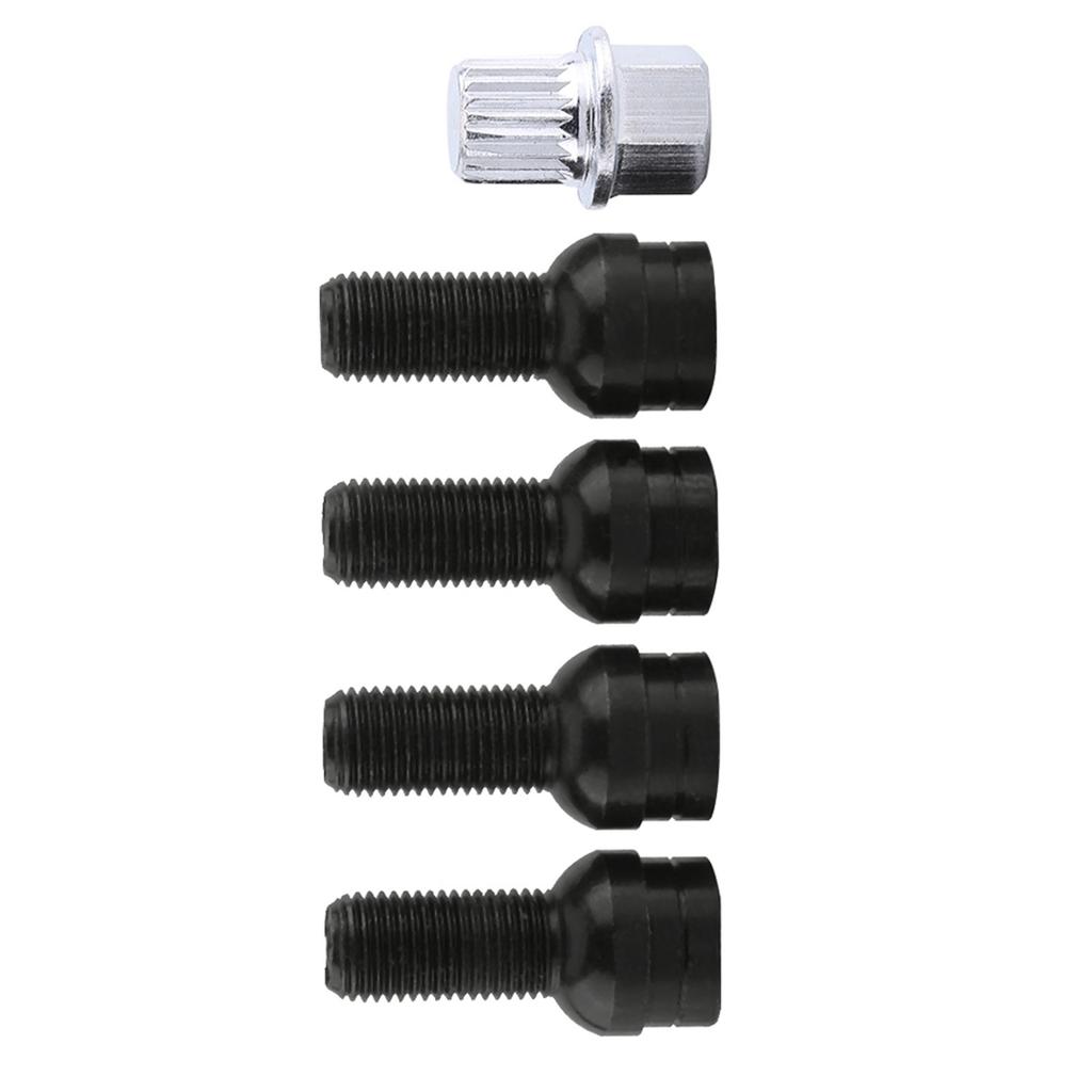 4+1 Wheel Bolts & Lock Lug Nut Set with Key for Golf4 MK4 B5 1998‑2005 8D0601139F