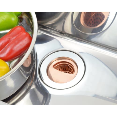 Gaona Sink Drain Replacement Set for 8cm Sinks, Antibacterial Copper Cover, Garbage Disposal, Suitable for Rentals and Mini Kitchens (GA-PB046)