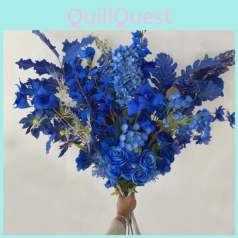 Faux For Flowers Wedding Arch Blue Starry Hydrangeamacrophylla Hanging Wall