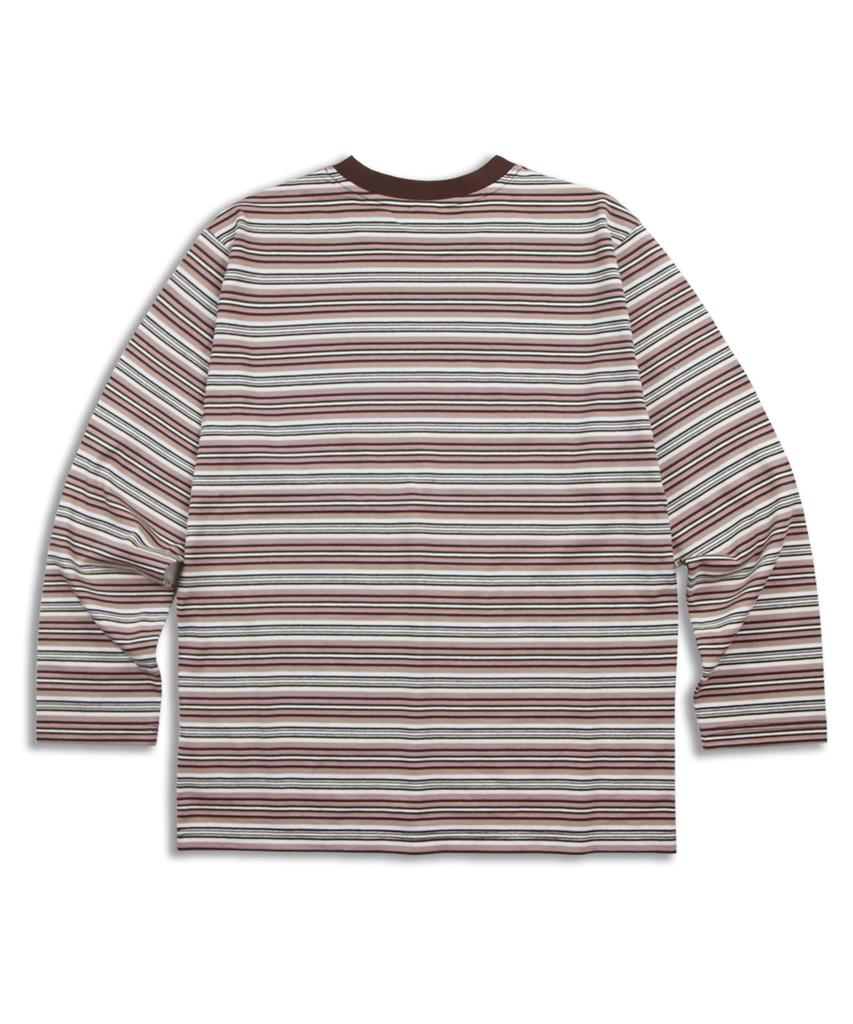 BLUFF The.B Euro Vintage Striped Long Sleeve [Pink/Brown]