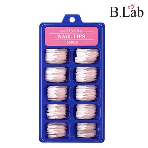 

Soft Color Coffin Tips White Beige 100pcs Nail Extension