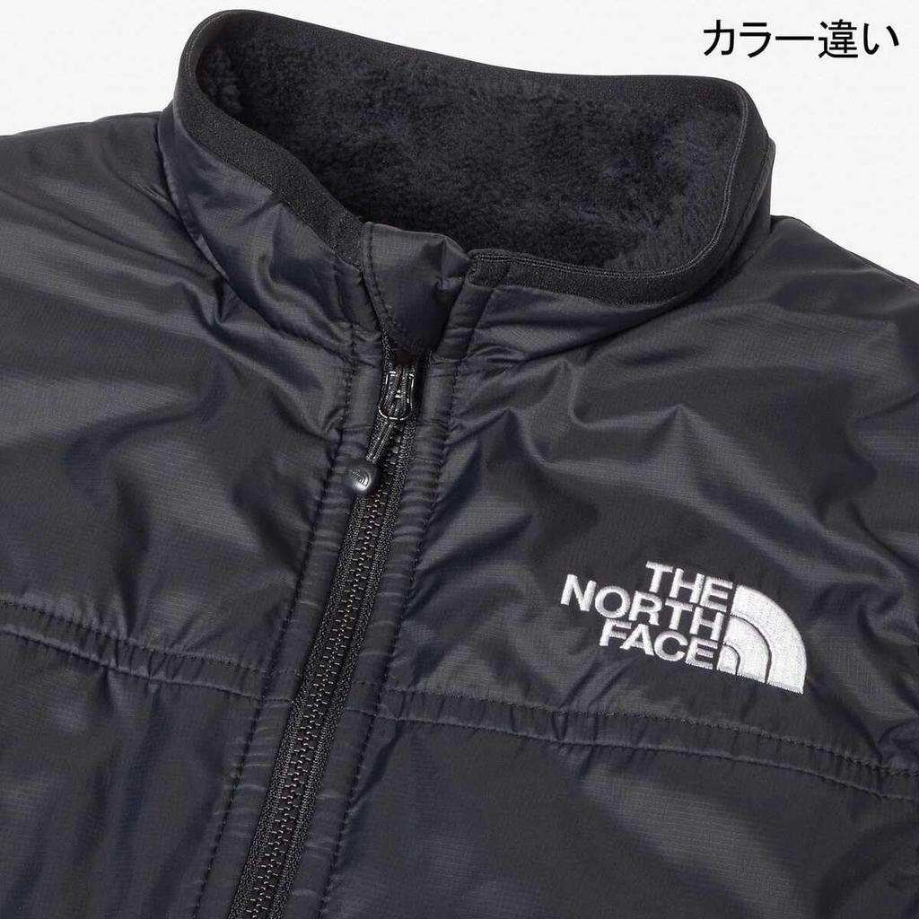 The North Face Reversible Cozy and Atlantic Deep Size 120 Kids' Vest, Unisex, Water-Repellent, Windproof, Warm, Cold-Weather, Green,