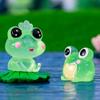 Set of 6 Charming Animal Sculptures Luminous Frog Mini Figurine Ornament for Kids and Cartoon Lovers Home Decorations