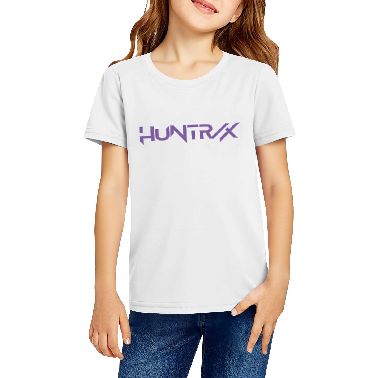 

Модная рабочая одежда с короткими рукавами и круглым вырезом, топы с принтом для детских летних топов 160 белый