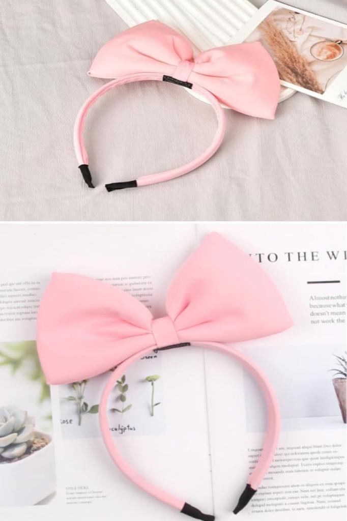 YFFSFDC Cute Ribbon Tiara Hair Accessory, Princess Headband, Cosplay Prop, Accessory, Cosplay, Costume, Halloween Party (Pink)