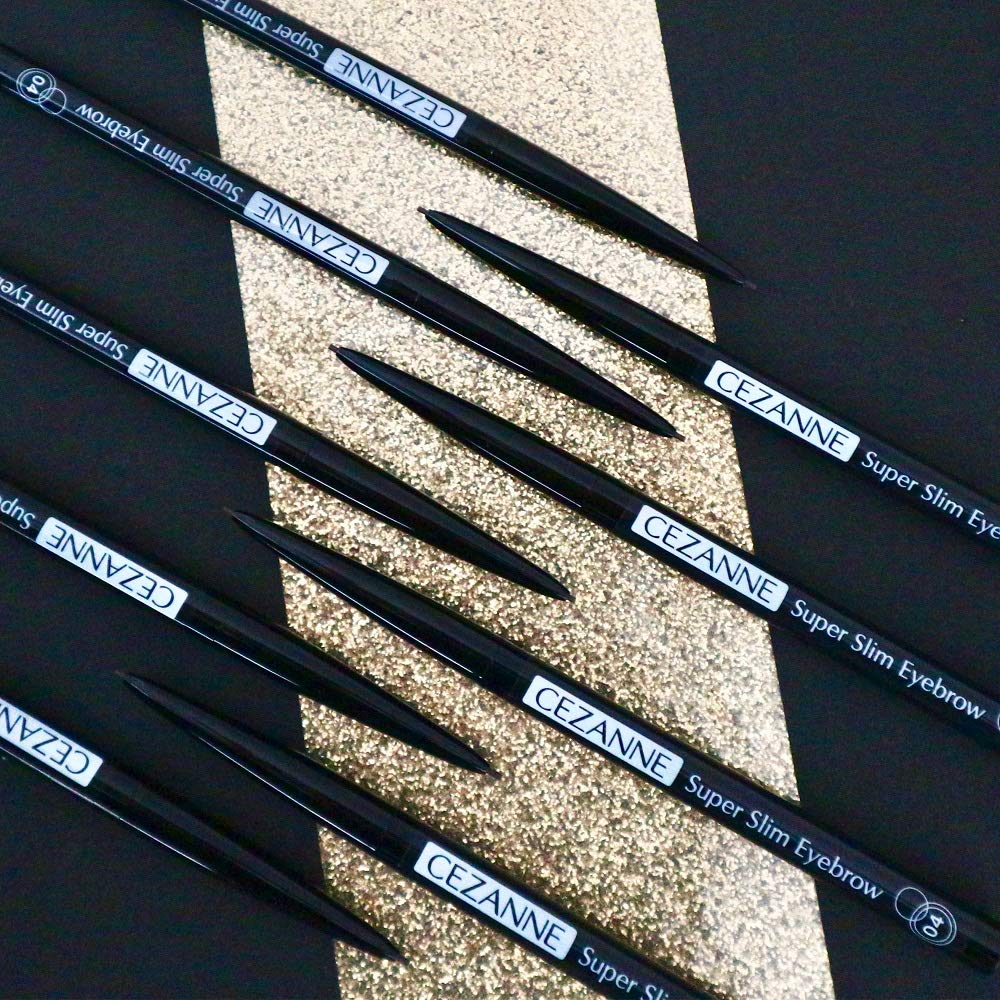 CEZANNE Crayon à sourcils ultra fin 04 Brun foncé 0,02 g Rétractable, Brun foncé audacieux