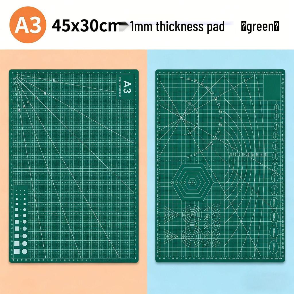 A2/A3/A4 Double-Sided Cutting Mat for Desktop Protection and Crafting - Ideal for Carving, Eraser Stamping, and Paper Cutting.