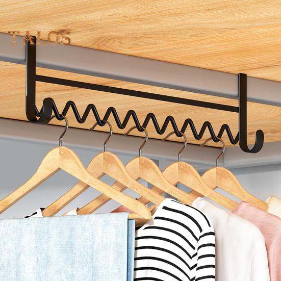 Hanger Fixed Hook Wave Shaped Storage 2 Colors Practical Punch-free Coat Rack Hook Bedroom Accessories