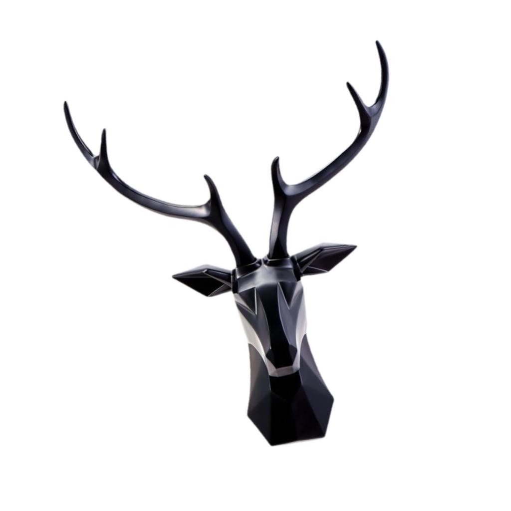 3D Hirschkopf Dekoration Wanddeko Geometrische Skulptur für Zuhause