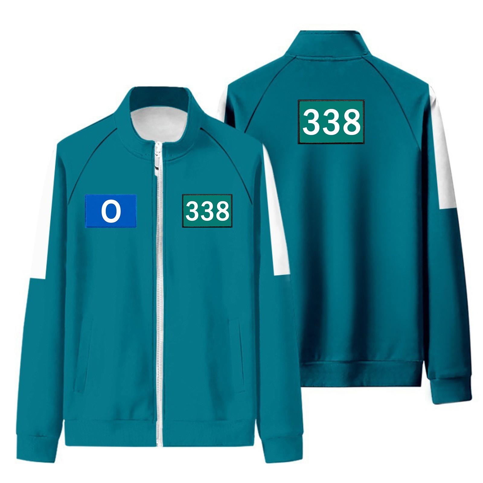 

Adults Casual Fashion Print Long Sleeve Zipper Sweatshirts Top S світло-зелений колір