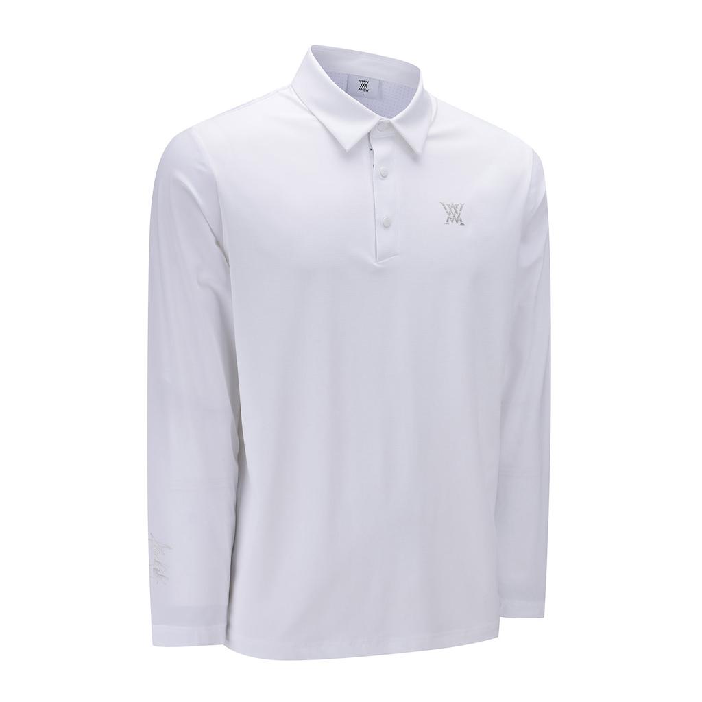 ANEW GOLF Men Band Detail Long T-Shirt_Wh