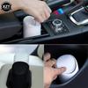 Mini cubo de basura para coche, caja de almacenamiento organizadora automática, soporte para estuche de basura de silicona, cubo de basura para coche