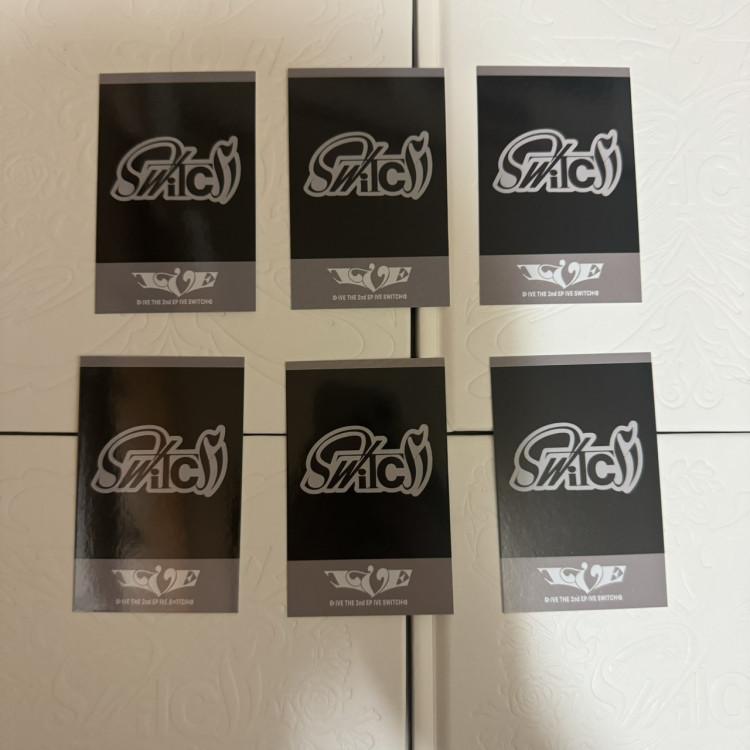 Ive Switch Album Soundwave Lucked 2nd Special Unpublished Photo Card 6 Type Photo Cassette A Set