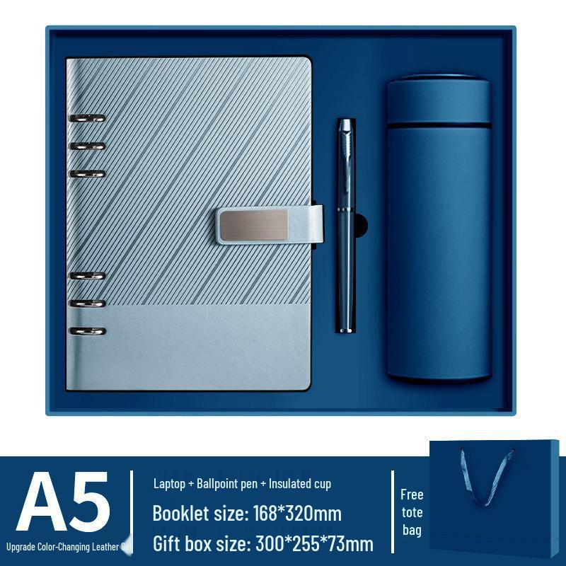 Custom A5 Ring Binder Notebook Gift Set with Logo - Holiday Souvenir Box