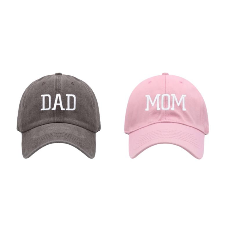 DAD MOM Embroidered Baseball Hat Men's and Women's Retro Vintage Fashion Couple Hat Hip Hop Hat