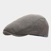 Vintage solid color forward hat knitted cotton peaked cap