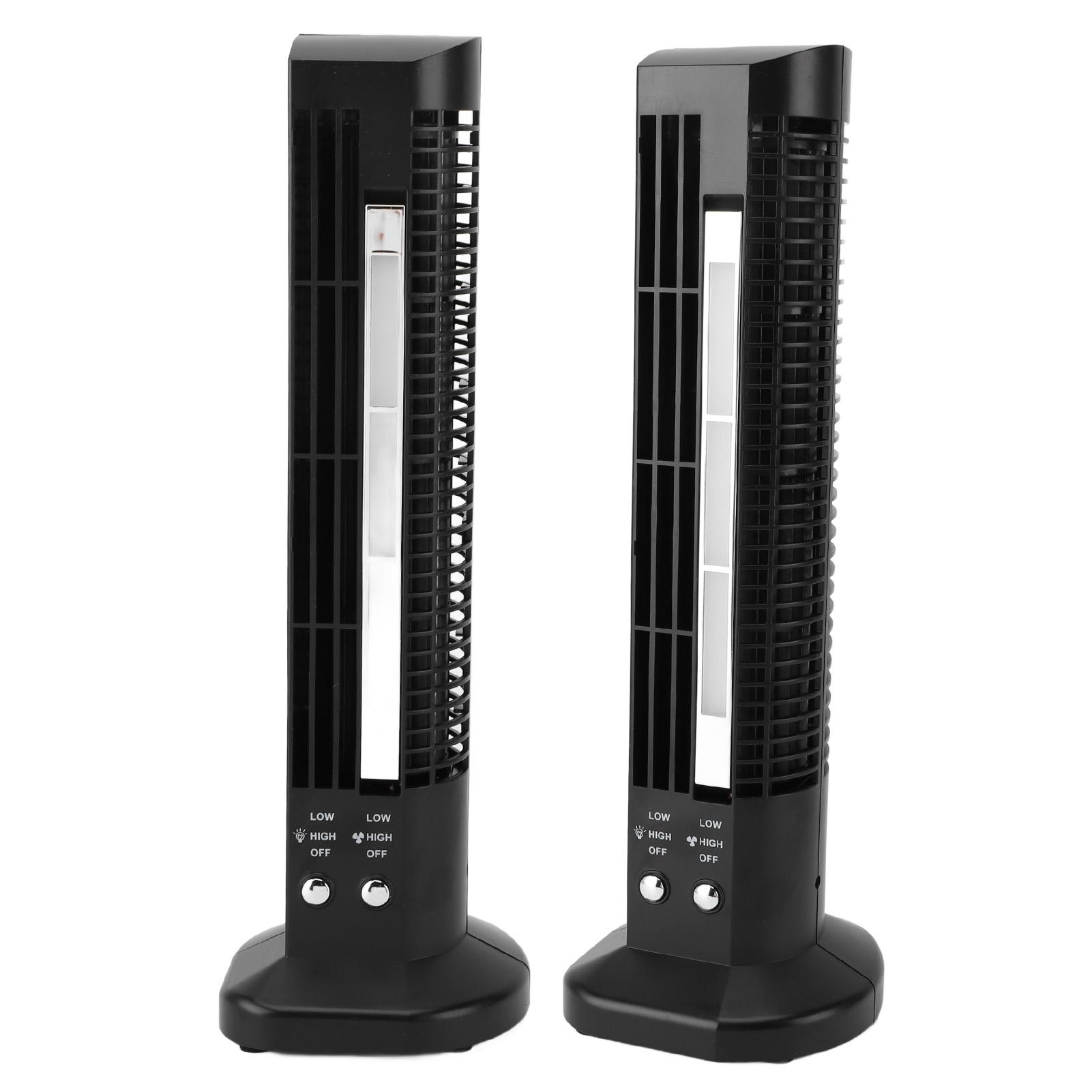 Ventilateur sur pied de bureau sans pales, ventilateur portable avec lumière pour le travail et les loisirs, prise USB