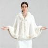 New Velvet And Thick Fur Collar Shawl For Women To Keep Warm