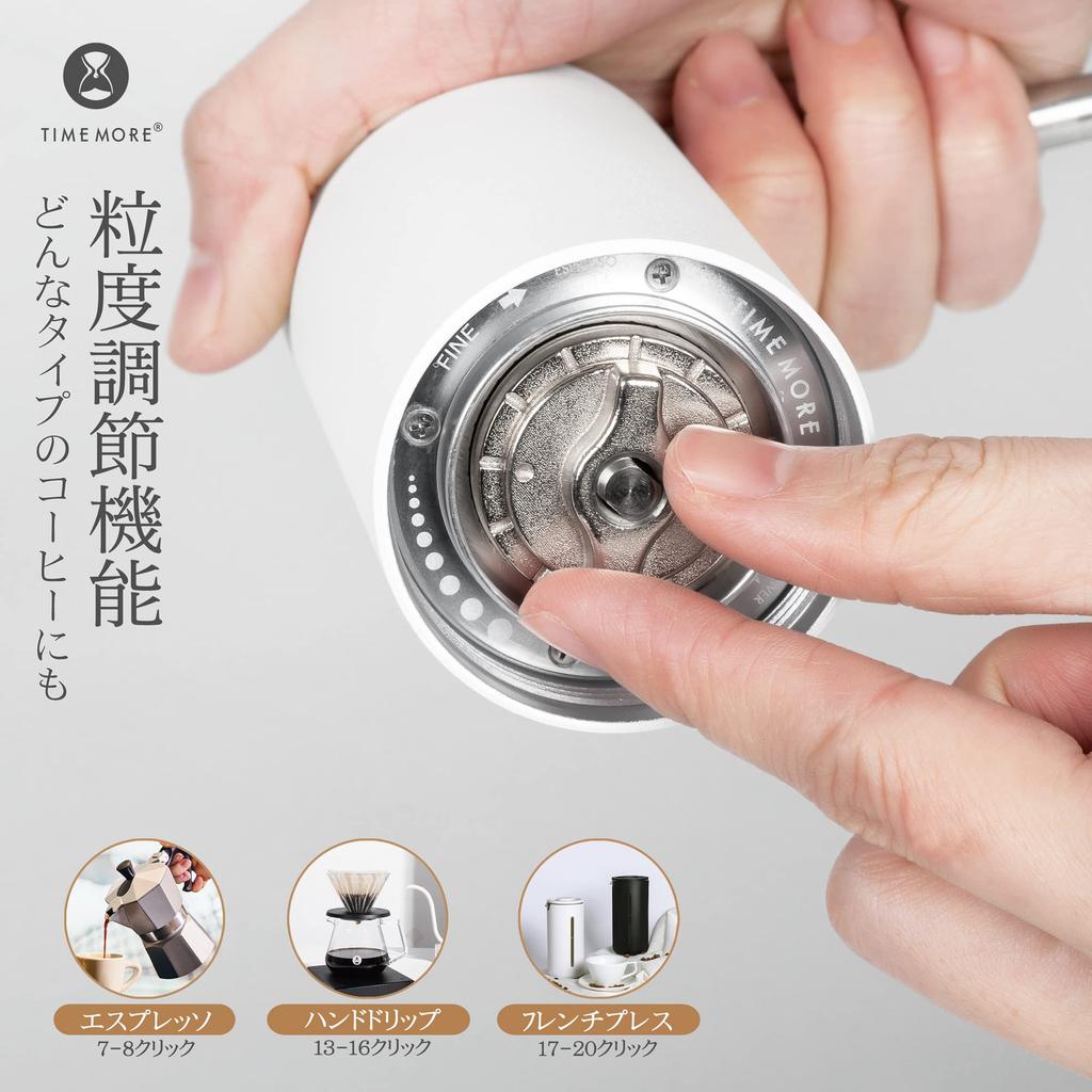 TIMEMORE Kuriko C3 Max Manual Coffee Grinder with Stainless Steel Grinding Grinders, Adjustable Coarseness, and Brush, Lightweight, Portable, and