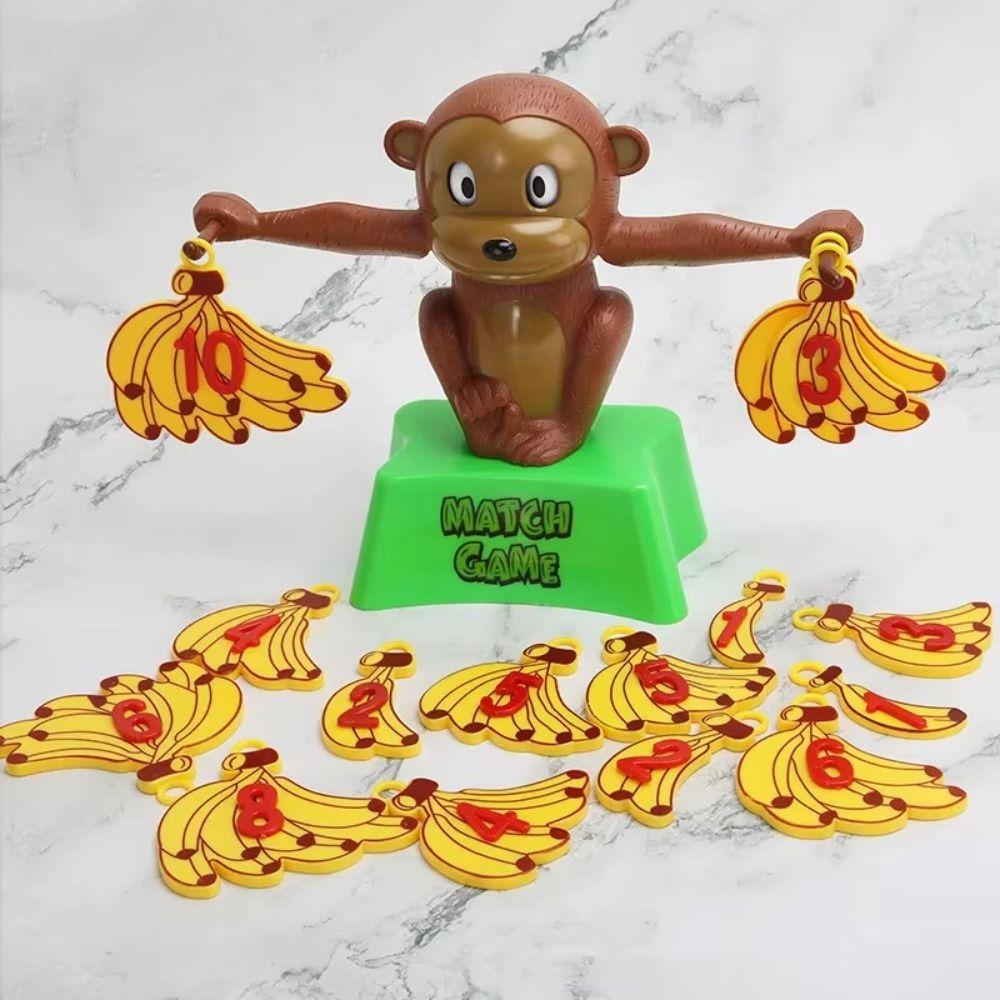 Learning Montessori Math Balance Toy Educational Banana Monkey Math Game Friends