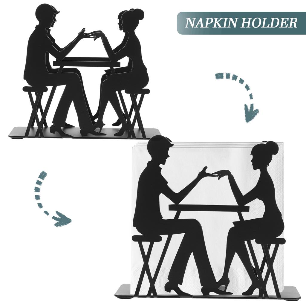 Wrought Iron Napkin Holder Tissue Storage Rack Napkin Holder Home Decor Table Napkin Holder For Table Decorative Organizer