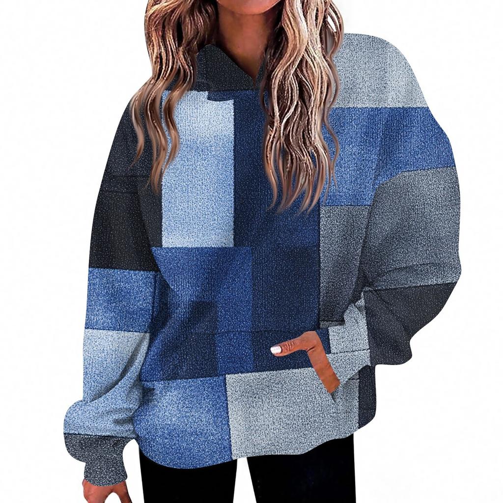 Women's Fashion Daily  Casual V-Neck Long Sleeve Printed Top