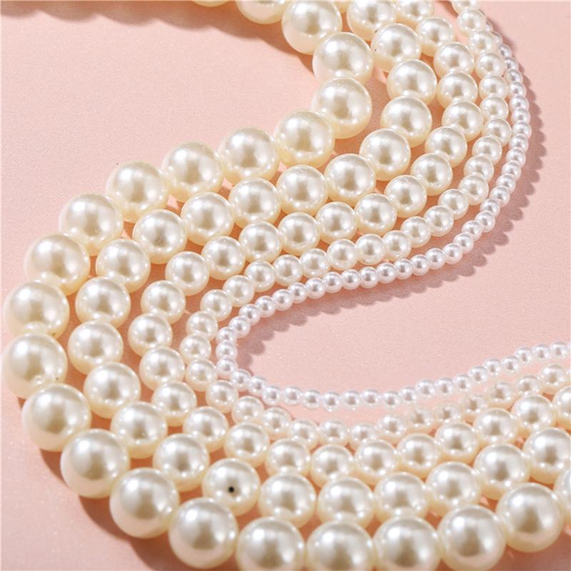 Trendiges Hochzeits-Perlenhalsband für Damen Imitation Perlenkette