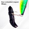 1/2/4Pcs Magnetic Fishing Lure Hook Holder with Rubber Rings Bait Hook without Hole Holder Automatic Fishook Keeper Outdoor Fishing Accessories