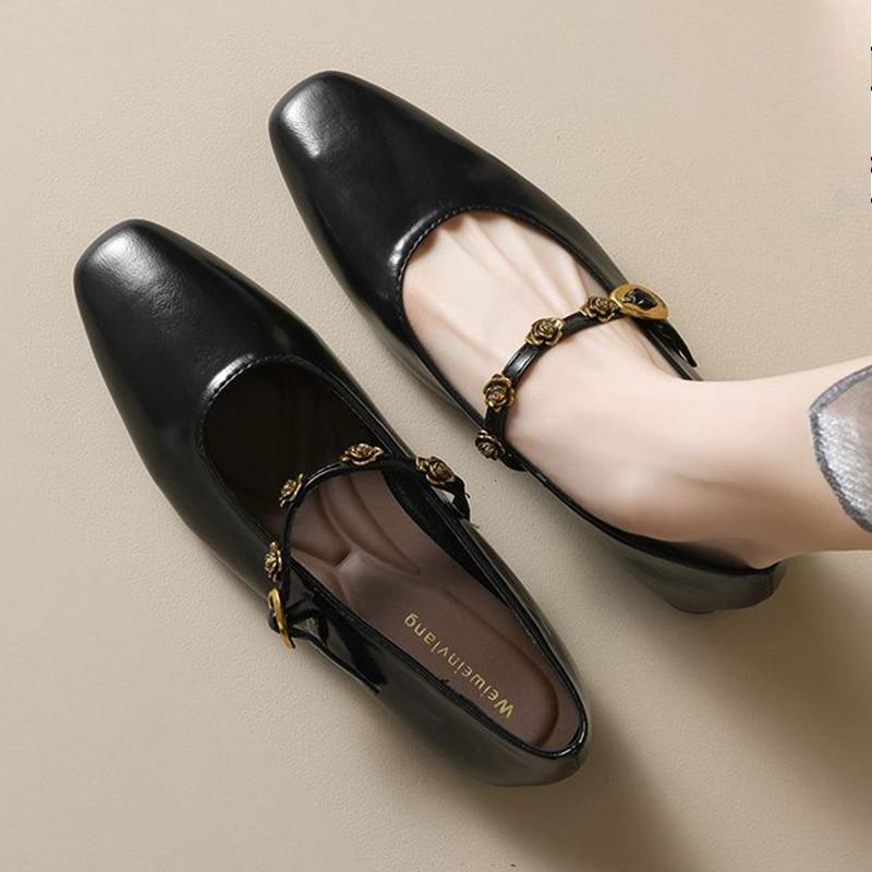 

Flower Women s Mary Jane Shoes Flats Fashion Shallow Sandals New Elegant Dress Loafers Shoes Comfort Party Mujer 40
