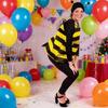 Honeybee Costume Bees Antenna Headband Cap Bumble Bees Wing Tunics 3pcs Bees Costume Kit for Halloween Cosplay Party