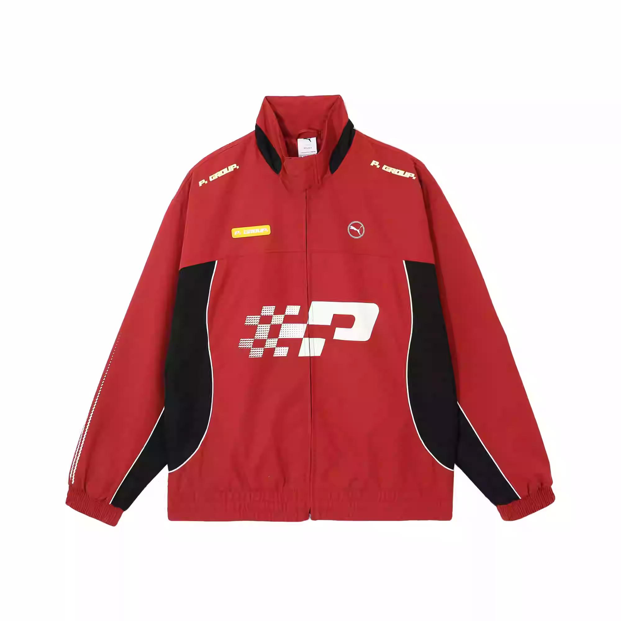 PUMA Unisex Racing Style Windbreaker Jacket Red 631081-70 XL