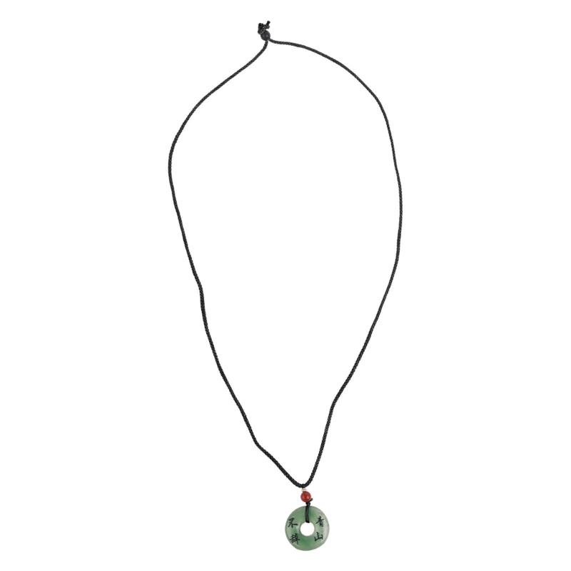 

Traditional Chinese Character Good Luck Pendant Necklace Adjustable Rope Peace Buckle Pendant Clavicle Chain Jewelry 1