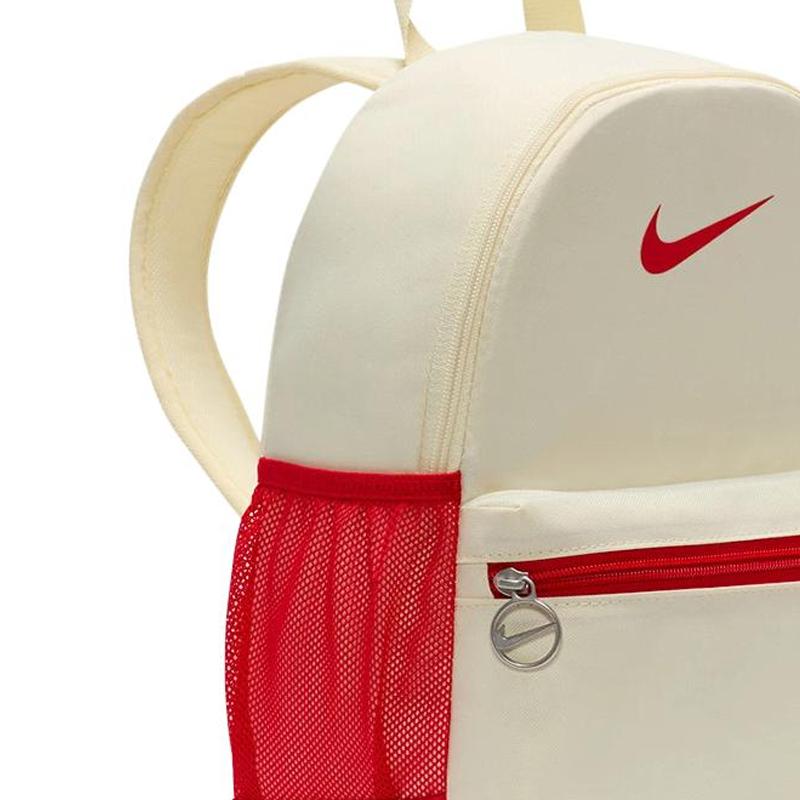 Nike Brasilia Heritage 11L Fashionable Versatile Simple Polyester Mini Backpack Kids backpack Cream Red FZ7222-113