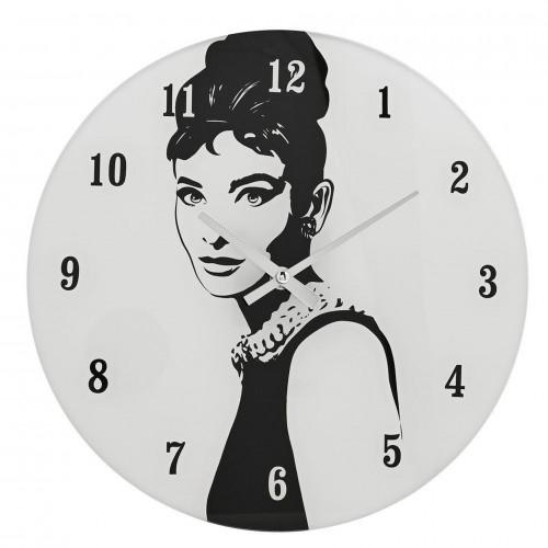 Hometime Iconic Collection Glassveggklokke 30cm 50-tallets film- og moteikon